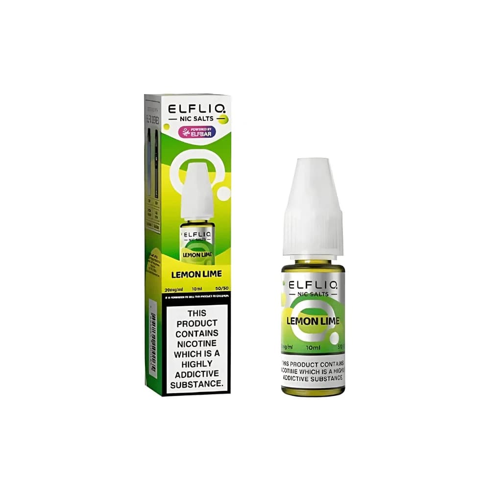  Lemon Lime / 20mg Elf Bar Elfliq Nic Salt E-Liquids 10ml Box of 10
