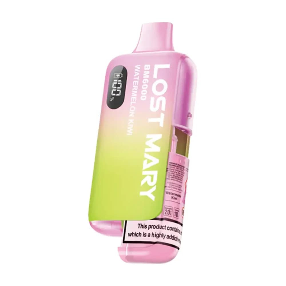  Watermelon Kiwi Lost Mary Bm6000 Vape Kit Box of 5