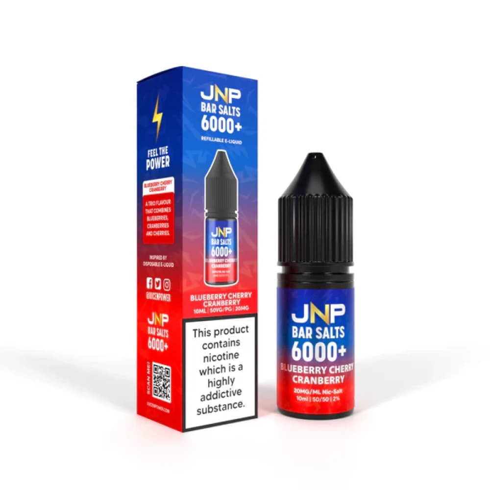  Blueberry Cherry Cranberry / 10mg JNP Bar Nic Salts 6000 Box of 10