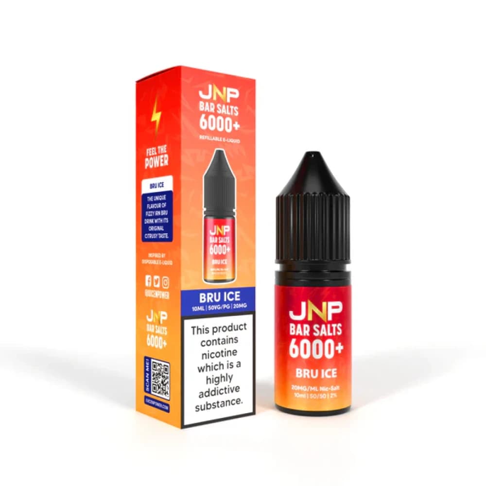  Bru Ice / 10mg JNP Bar Nic Salts 6000 Box of 10