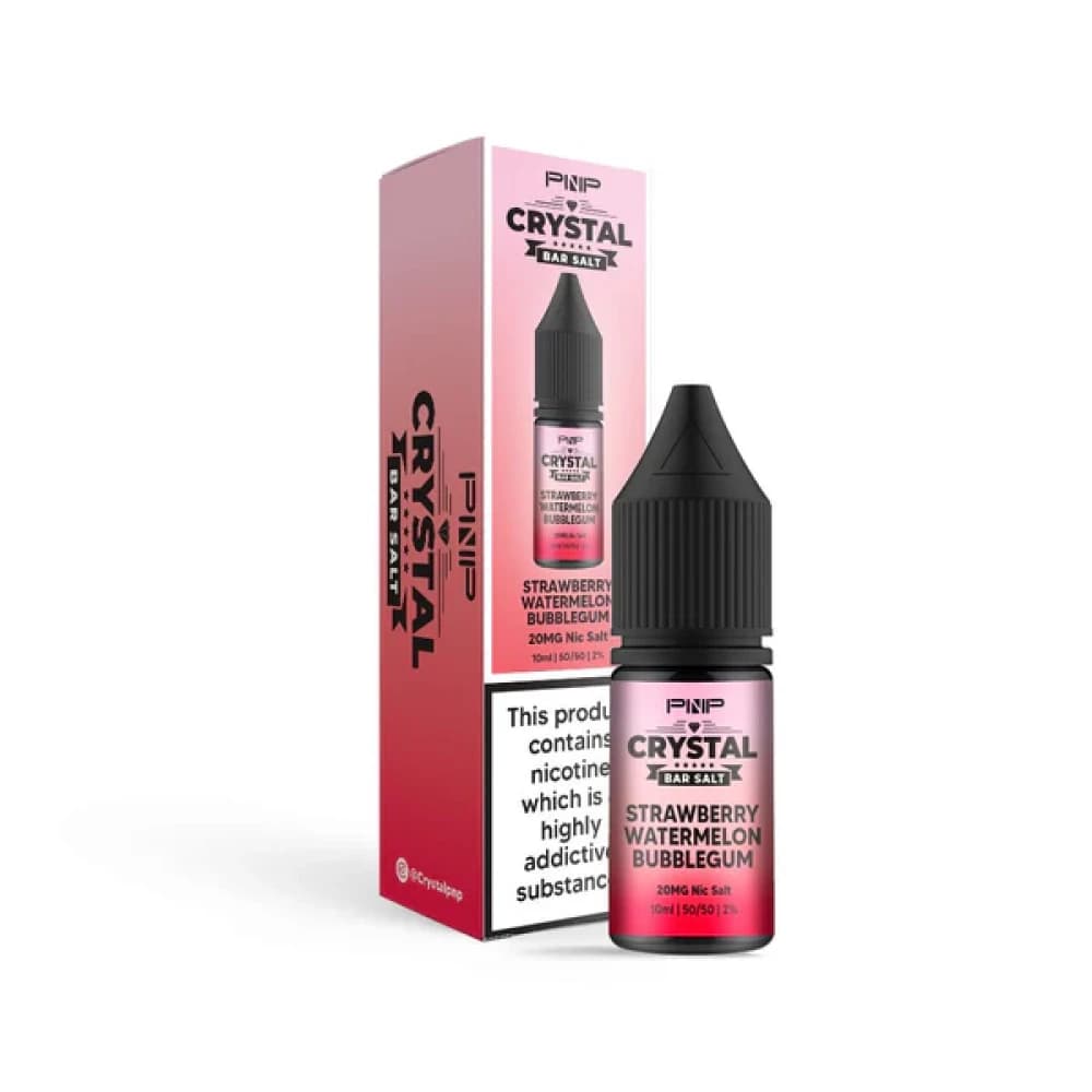  Strawberry Watermelon Bubblegum / 20mg PNP Crystal Nic Salts 10ml Box of 10