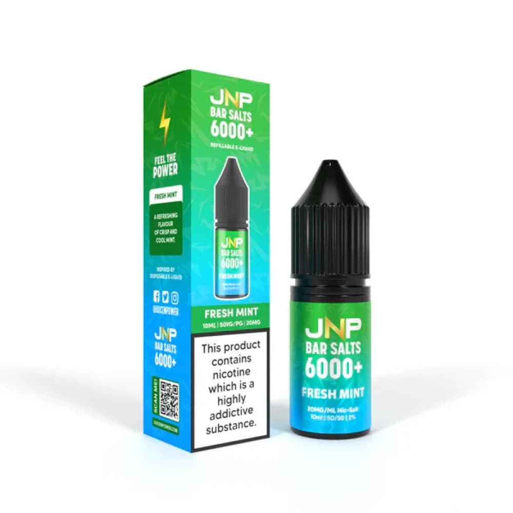  Fresh Mint / 10mg JNP Bar Nic Salts 6000 Box of 10