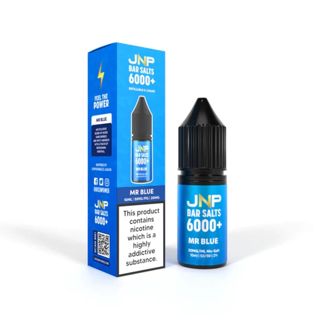  Mr Blue / 10mg JNP Bar Nic Salts 6000 Box of 10