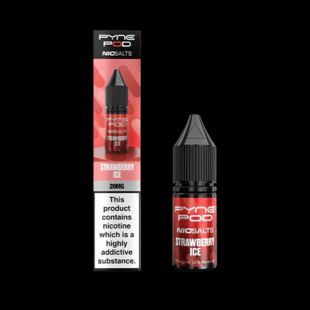  Strawberry Ice / 10mg Pyne Pod Nic Salts 10ml E-liquid Box of 10