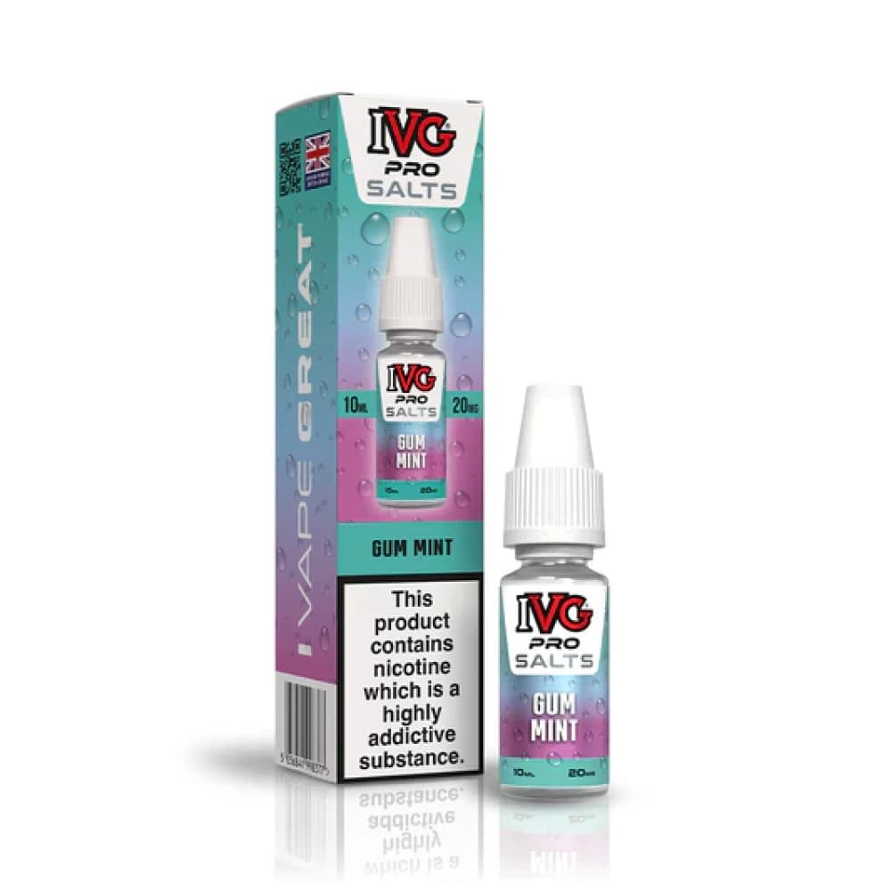  Gum MInt / 10mg IVG Pro Salts Nic Salt 10ml E-Liquid Box of 10