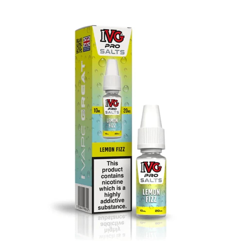  Lemon Fizz / 10mg IVG Pro Salts Nic Salt 10ml E-Liquid Box of 10