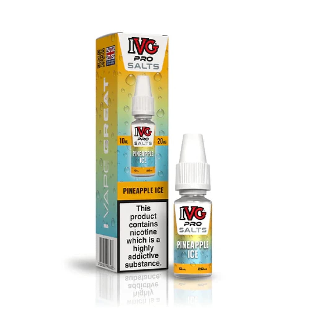  Pineapple Ice / 10mg IVG Pro Salts Nic Salt 10ml E-Liquid Box of 10