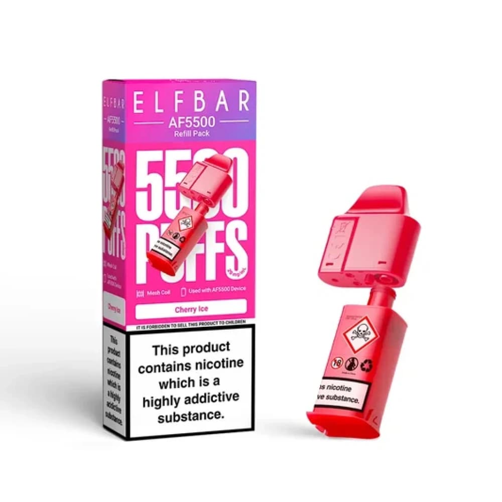  Cherry Ice Elf Bar AF5500 Prefilled Pods Box of 5