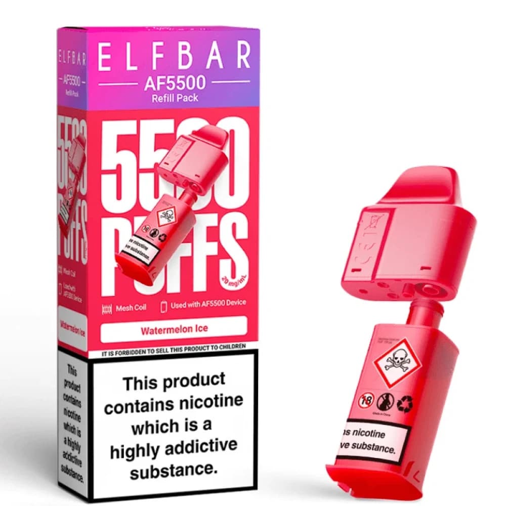  Watermelon Ice Elf Bar AF5500 Prefilled Pods Box of 5