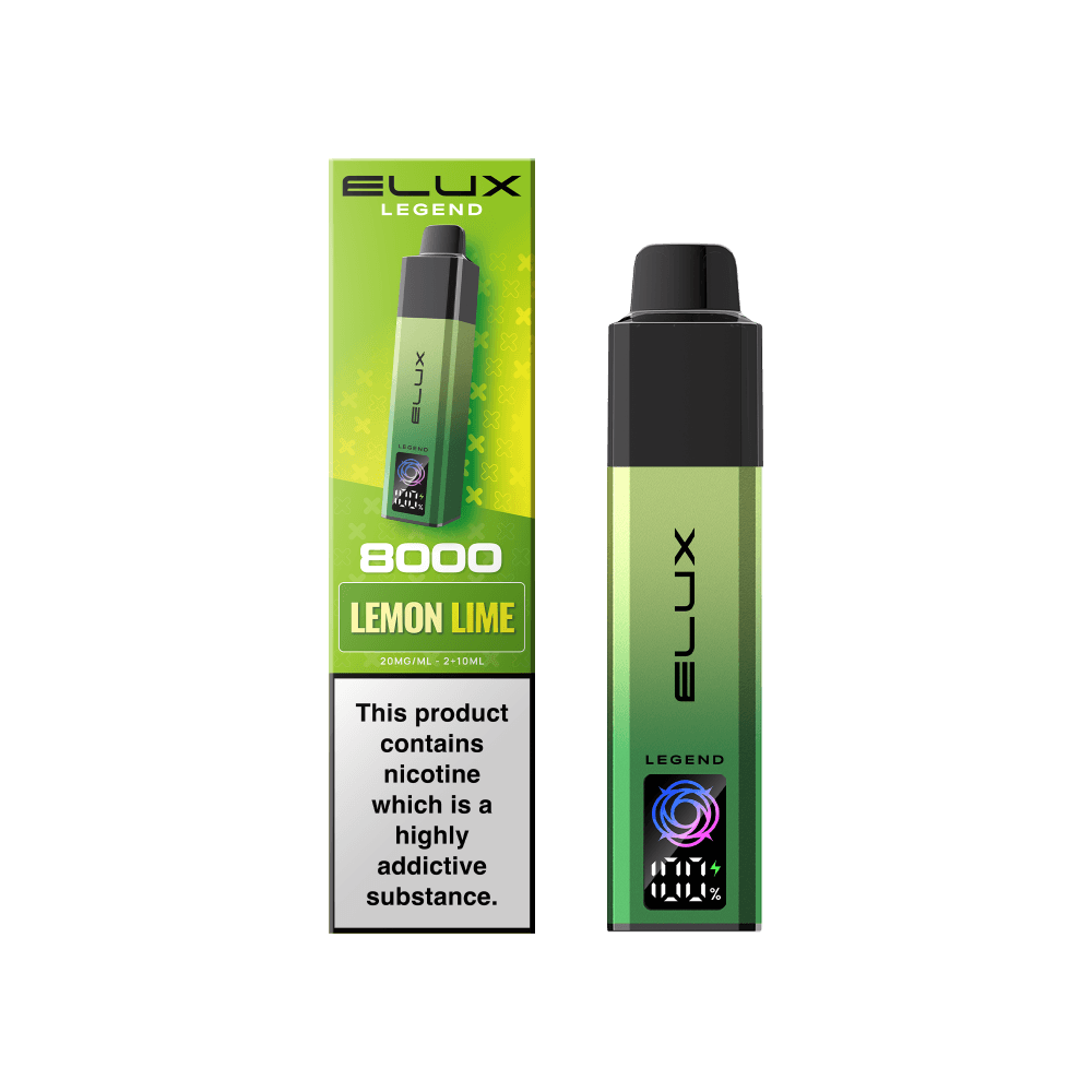  Lemon Lime Elux Legend 8000 Pod Vape Kit Box of 5