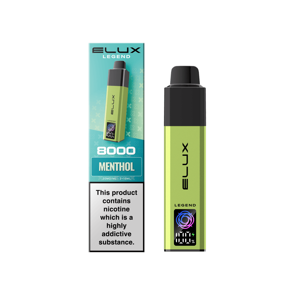  Menthol Elux Legend 8000 Pod Vape Kit Box of 5
