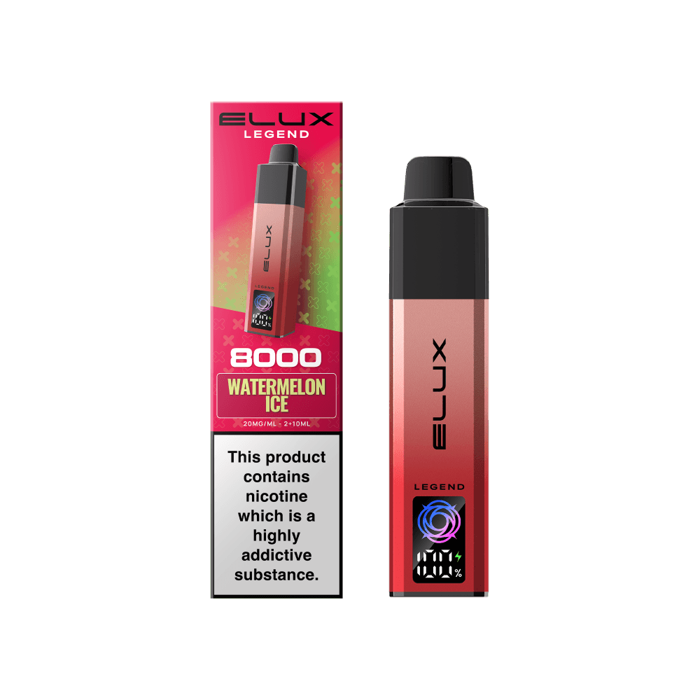  Watermelon Ice Elux Legend 8000 Pod Vape Kit Box of 5